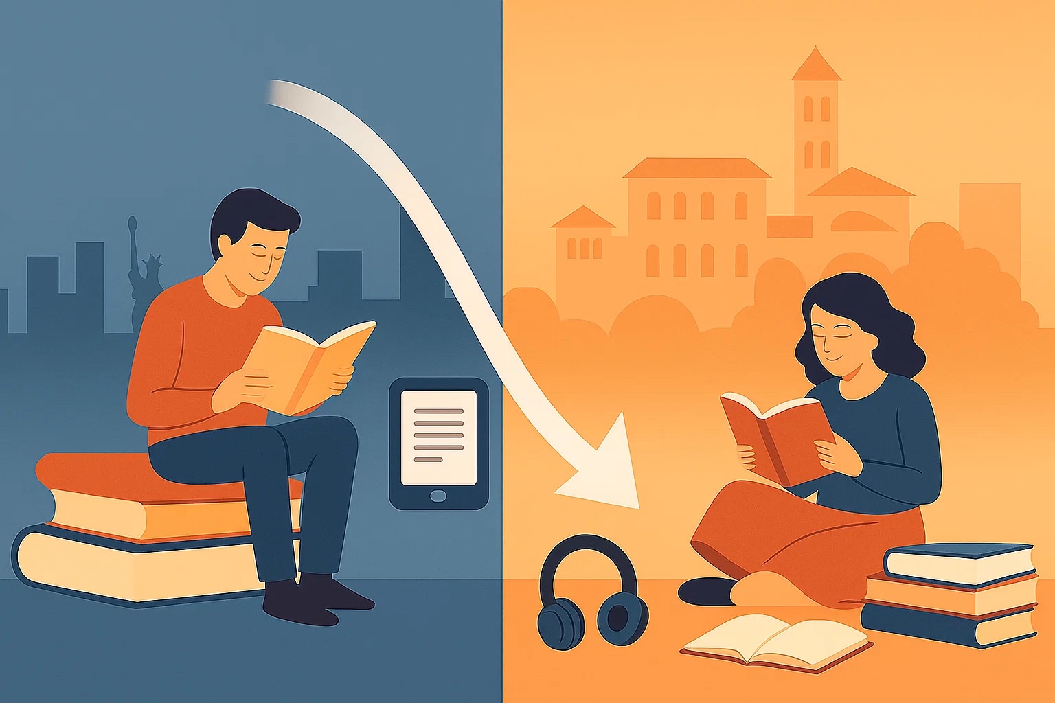 When the pleasure of reading fades: lessons from the US and Italy